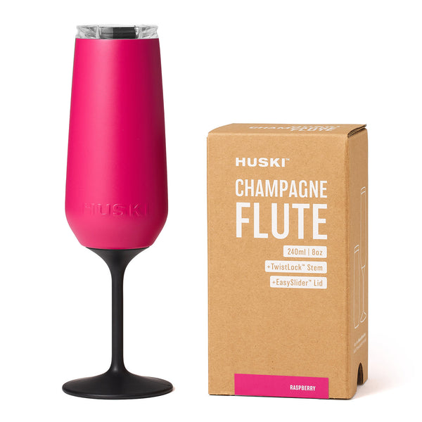 Huski Champagne Flute:  Raspberry (Limited Release)