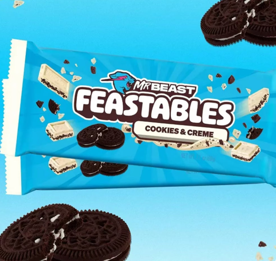 MrBeast Feastables Cookies & Creme Chocolate Bar 60g