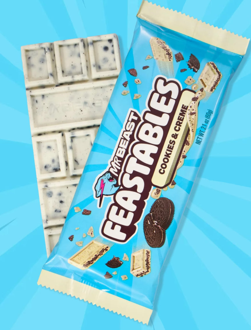 MrBeast Feastables Cookies & Creme Chocolate Bar 60g