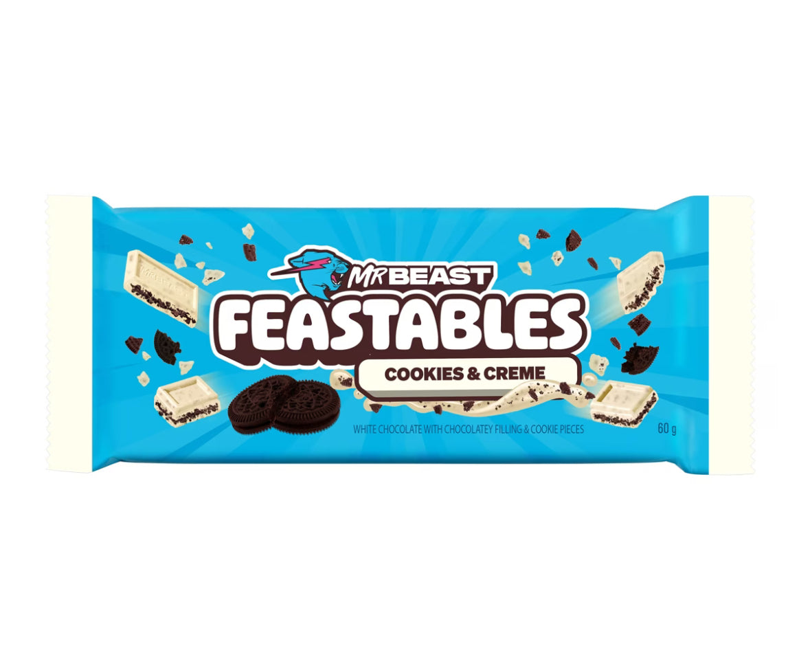 MrBeast Feastables Cookies & Creme Chocolate Bar 60g