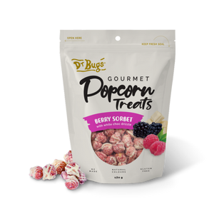 Dr Bugs Berry Sorbet Gourmet Popcorn Treats!