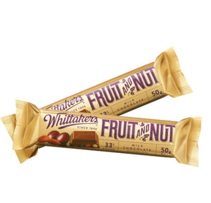 Whittaker’s Fruit & Nut Milk Chocolate Bar 1x50g